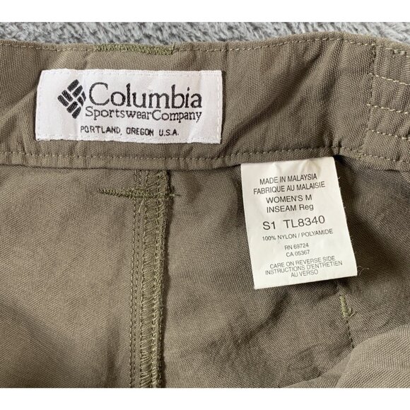 Columbia Womens Convertible Outdoor Hiking Pants Sz M Packable GRT Omni Dry - Picture 8 of 10